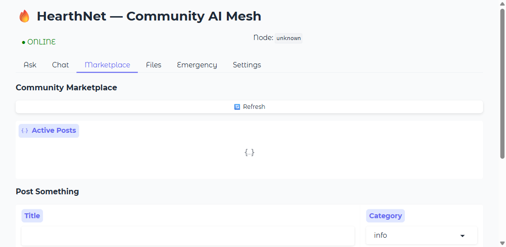 Marketplace tab